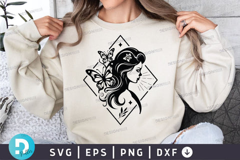Butterfly girl Svg Design SVG Regulrcrative 