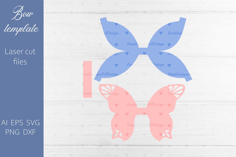 Butterfly hair bow svg, Laser cut accessories, Paper craft 3D Paper AnastasiyaArtDesign 