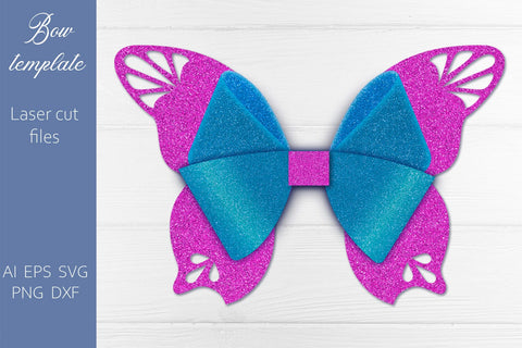 Butterfly hair bow svg, Laser cut accessories, Paper craft 3D Paper AnastasiyaArtDesign 