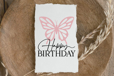 Butterfly Happy Birthday SVG RFCreative 
