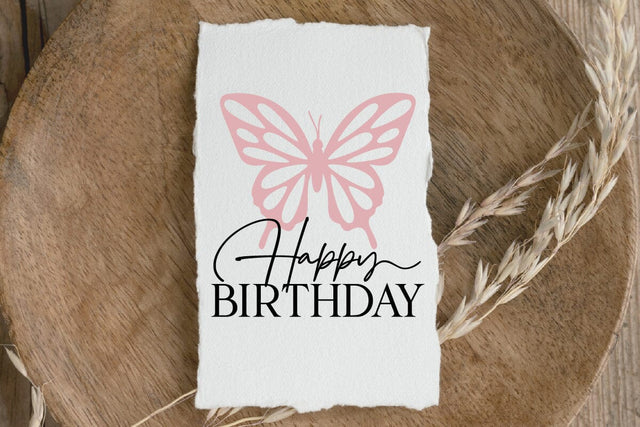 Butterfly Happy Birthday SVG RFCreative 
