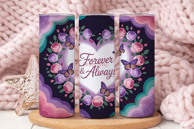 Butterfly Heart 20oz Tumbler Wrap Sublimation DesignSVG 