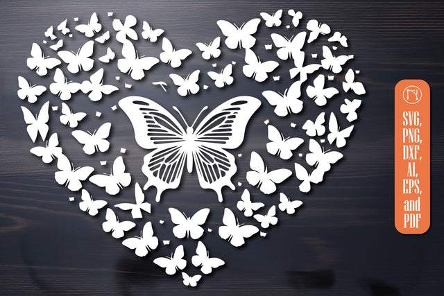 Butterfly Heart SVG Cut File Bundle SVG MD JOYNAL ABDIN 