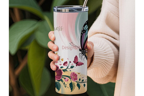 Butterfly Kindness 20oz Tumbler Wrap Sublimation DesignSVG 