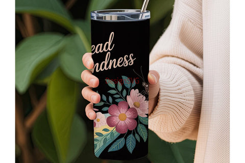 Butterfly Kindness 20oz Tumbler Wrap Sublimation DesignSVG 