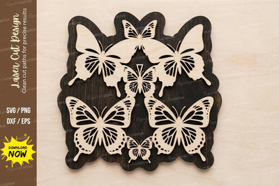 Butterfly Layered Decor laser cut svg File SVG Regulrcrative 