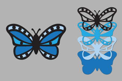 Butterfly Layered Papercut, DIY Spring Animals, DIY Butterfly 3D Paper zafrans studio 