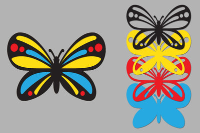 Butterfly Layered Papercut, DIY Spring Animals, DIY Butterfly SVG zafrans studio 