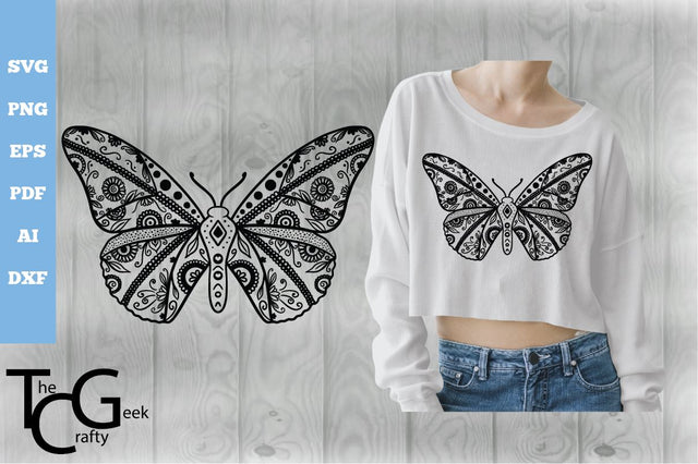 Butterfly Mandala SVG SVG The Crafty Geek 