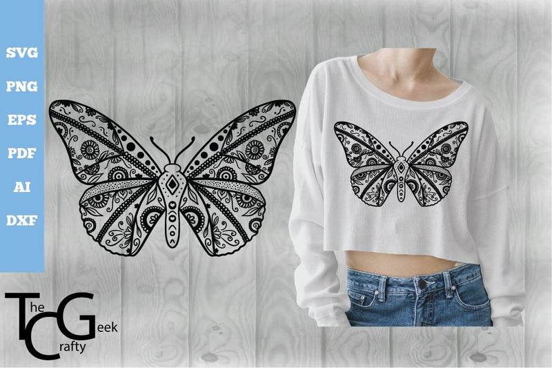 Butterfly Mandala SVG SVG The Crafty Geek 