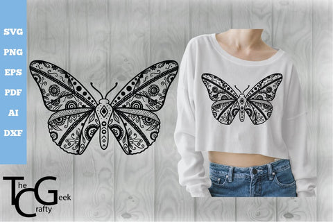 Butterfly Mandala SVG SVG The Crafty Geek 