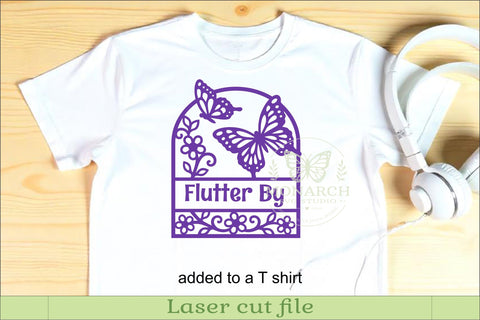 Butterfly Name Sign SVG | Floral Personalized Nursery Wall Art Laser Cut File SVG APInspireddesigns 