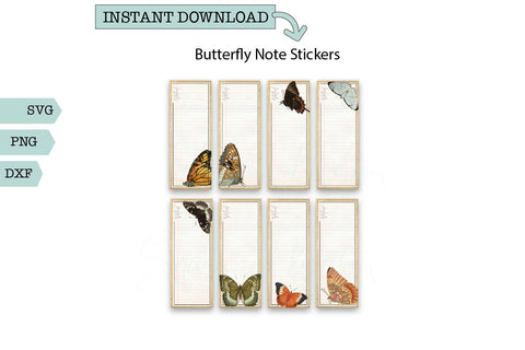 Butterfly Note Planner Stickers SVG Sharia Morton Designs 