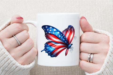 Butterfly on the 4th of July Sublimation designartist 