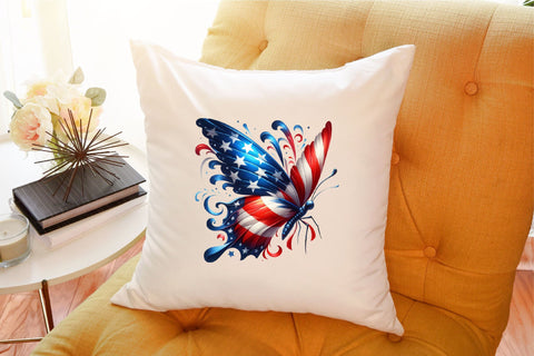 Butterfly on the 4th of July Sublimation designartist 