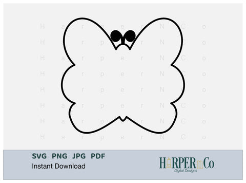 Butterfly Outline 10 SVG PNG Cut EPS File SVG HarperNCo 