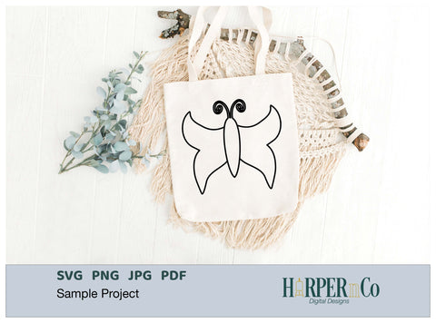 Butterfly Outline 25 SVG PNG Cut EPS File SVG HarperNCo 