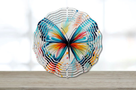 Butterfly Painted Wind Spinner Sublimation Designs Bundle Sublimation Regulrcrative 