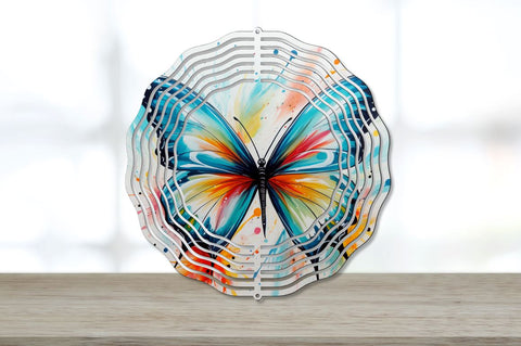 Butterfly Painted Wind Spinner Sublimation Designs Bundle Sublimation Regulrcrative 