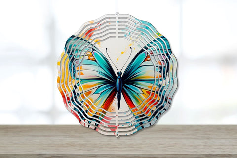 Butterfly Painted Wind Spinner Sublimation Designs Bundle Sublimation Regulrcrative 