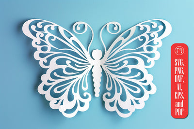 Butterfly Papercut Card Template SVG SVG MD JOYNAL ABDIN 