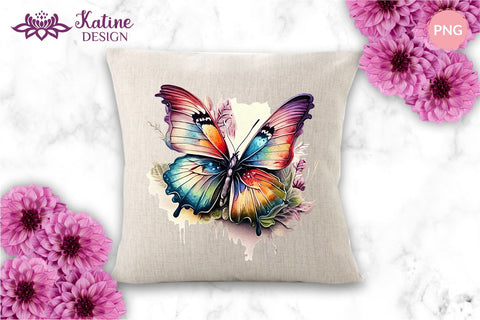 Butterfly PNG, Sublimation Design Bundle, Watercolor Butterfly Clipart, Butterfly Illustrations, Butterfly Clipart, Watercolor Butterfly, Butterflies Clipart, Instant Download, Butterfly Sublimation Design, Butterfly Design, Butterfly Transparent PNG Sublimation KatineDesign 