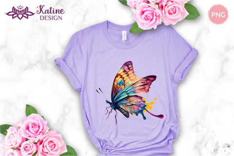 Butterfly PNG, Sublimation Design Bundle, Watercolor Butterfly Clipart, Butterfly Illustrations, Butterfly Clipart, Watercolor Butterfly, Butterflies Clipart, Instant Download, Butterfly Sublimation Design, Butterfly Design, Butterfly Transparent PNG Sublimation KatineDesign 
