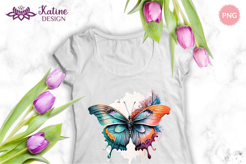 Butterfly PNG, Sublimation Design Bundle, Watercolor Butterfly Clipart, Butterfly Illustrations, Butterfly Clipart, Watercolor Butterfly, Butterflies Clipart, Instant Download, Butterfly Sublimation Design, Butterfly Design, Butterfly Transparent PNG Sublimation KatineDesign 
