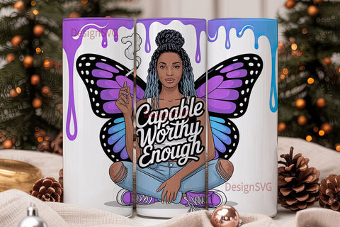 Butterfly Queen 20oz Tumbler Wrap Sublimation DesignSVG 