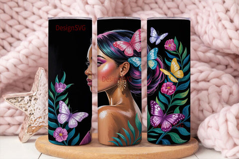 Butterfly Queen 20oz Tumbler Wrap Sublimation DesignSVG 