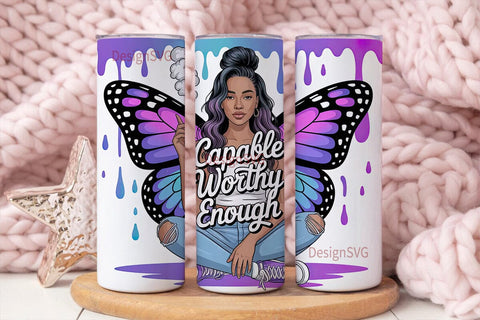 Butterfly Queen 20oz Tumbler Wrap Sublimation DesignSVG 