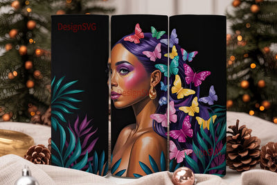 Butterfly Queen 20oz Tumbler Wrap Sublimation DesignSVG 