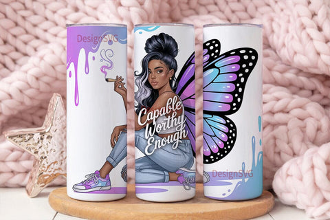 Butterfly Queen 20oz Tumbler Wrap Sublimation DesignSVG 