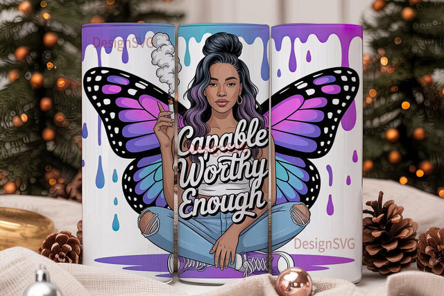 Butterfly Queen 20oz Tumbler Wrap Sublimation DesignSVG 