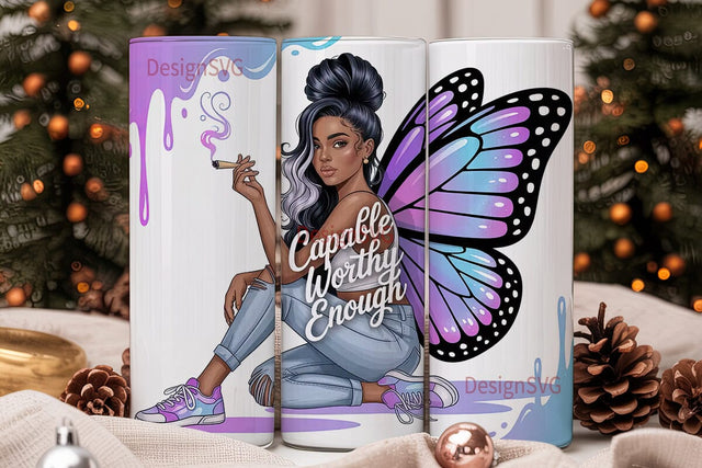 Butterfly Queen 20oz Tumbler Wrap Sublimation DesignSVG 