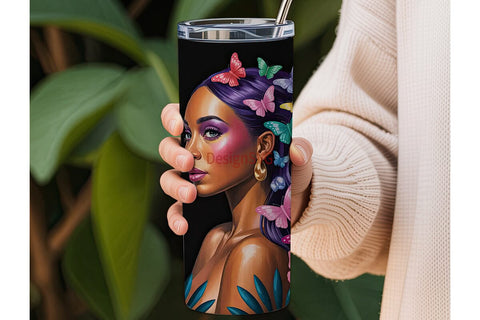 Butterfly Queen 20oz Tumbler Wrap Sublimation DesignSVG 