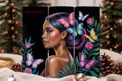 Butterfly Queen 20oz Tumbler Wrap Sublimation DesignSVG 