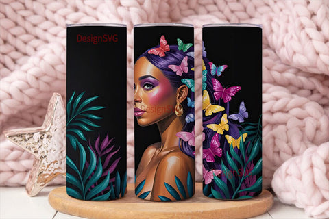 Butterfly Queen 20oz Tumbler Wrap Sublimation DesignSVG 