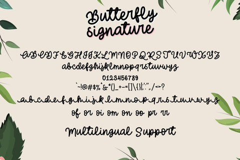 Butterfly Signature Font Dm Letter Studio 