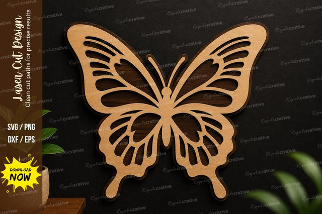 Butterfly Silhouette SVG Laser Cut Wall Decor SVG Regulrcrative 