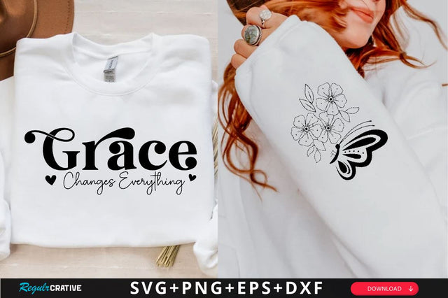 Butterfly Sleeve SVG Design, Christian Sleeve SVG, Faith SVG Design, Jesus Sleeve SVG SVG Regulrcrative 