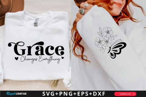 Butterfly Sleeve SVG Design, Christian Sleeve SVG, Faith SVG Design, Jesus Sleeve SVG SVG Regulrcrative 