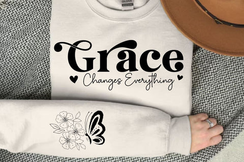 Butterfly Sleeve SVG Design, Christian Sleeve SVG, Faith SVG Design, Jesus Sleeve SVG SVG Regulrcrative 