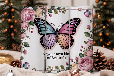 Butterfly Sparkle 20oz Tumbler Wrap Sublimation DesignSVG 