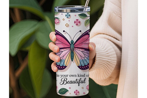 Butterfly Sparkle 20oz Tumbler Wrap Sublimation DesignSVG 