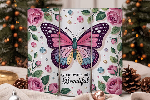 Butterfly Sparkle 20oz Tumbler Wrap Sublimation DesignSVG 