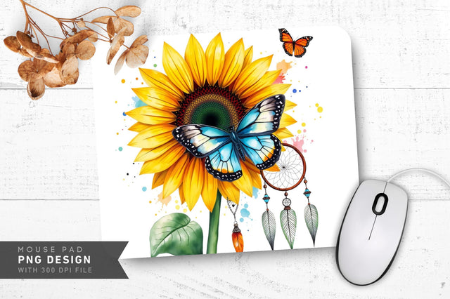Butterfly Splash Mousepad Sublimation Regulrcrative 