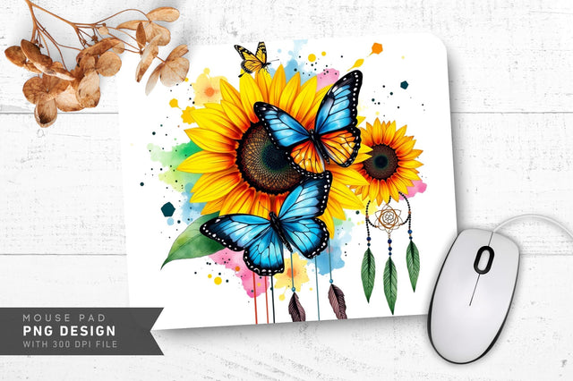 Butterfly Splash Mousepad Sublimation Regulrcrative 