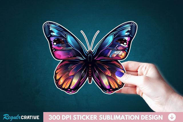 Butterfly Sticker Clipart Sublimation Regulrcrative 