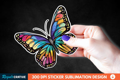 Butterfly Sticker Clipart Sublimation Regulrcrative 